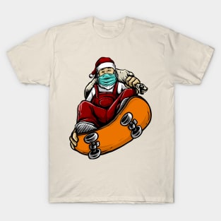 christmas skateboarding santa T-Shirt